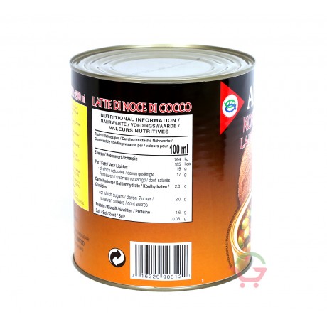 Lait de noix de coco pour la cuisine 2,9l